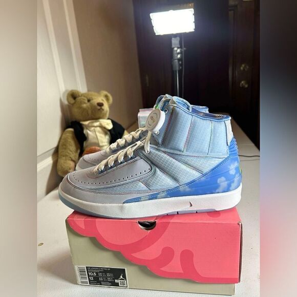 *Brand New* Size 10.5 - Jordan 2 Retro x J. Balvin Blue 2022 - Picture 4 of 13
